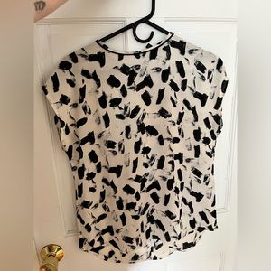 Black and white blouse